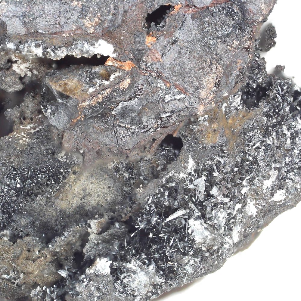 pyrolusite from torr works quarry, somerset