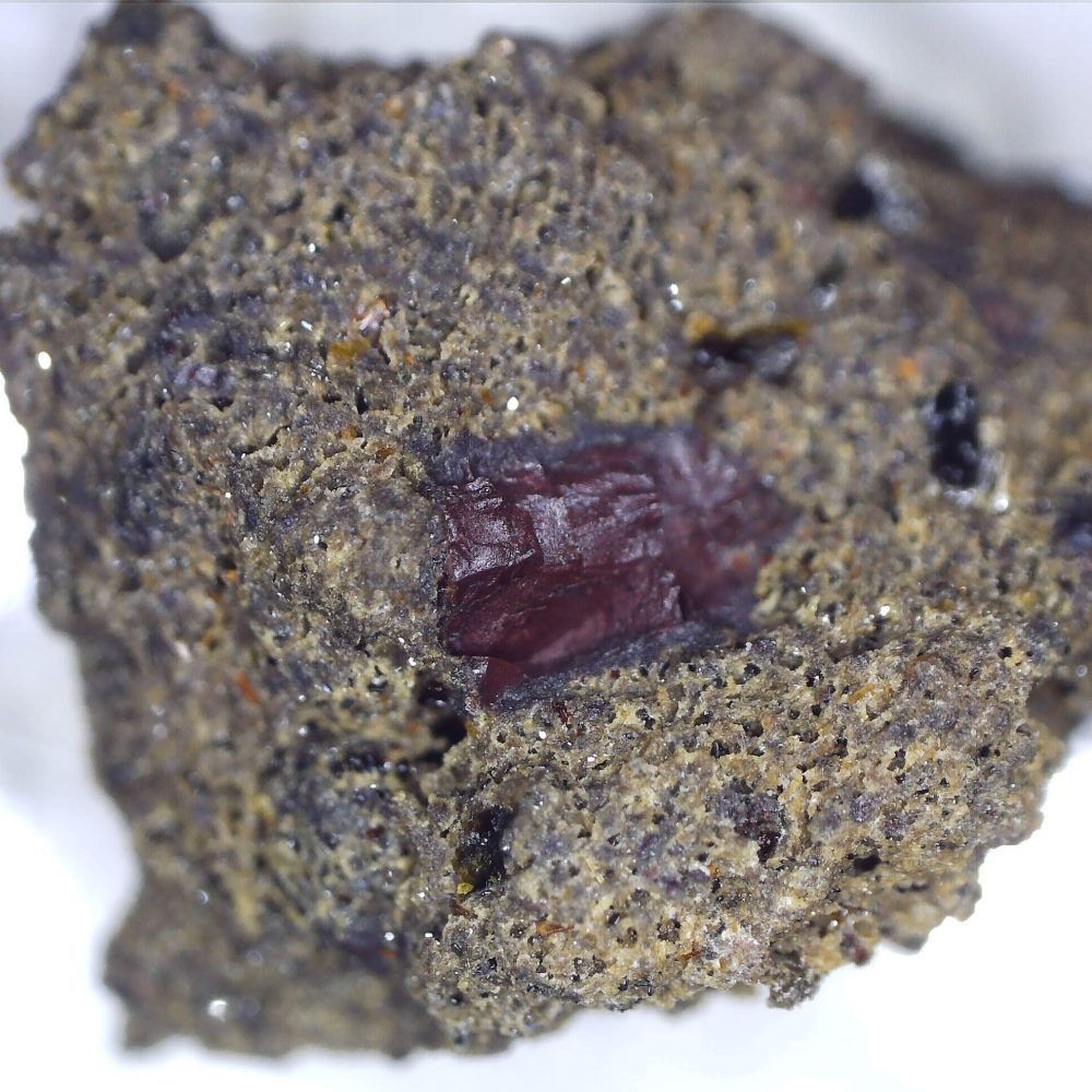 rhönite from bellerberg volcano, germany 4