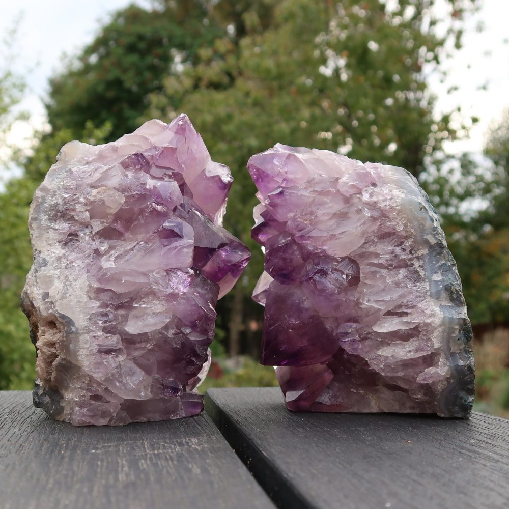 amethyst bookends (polished)