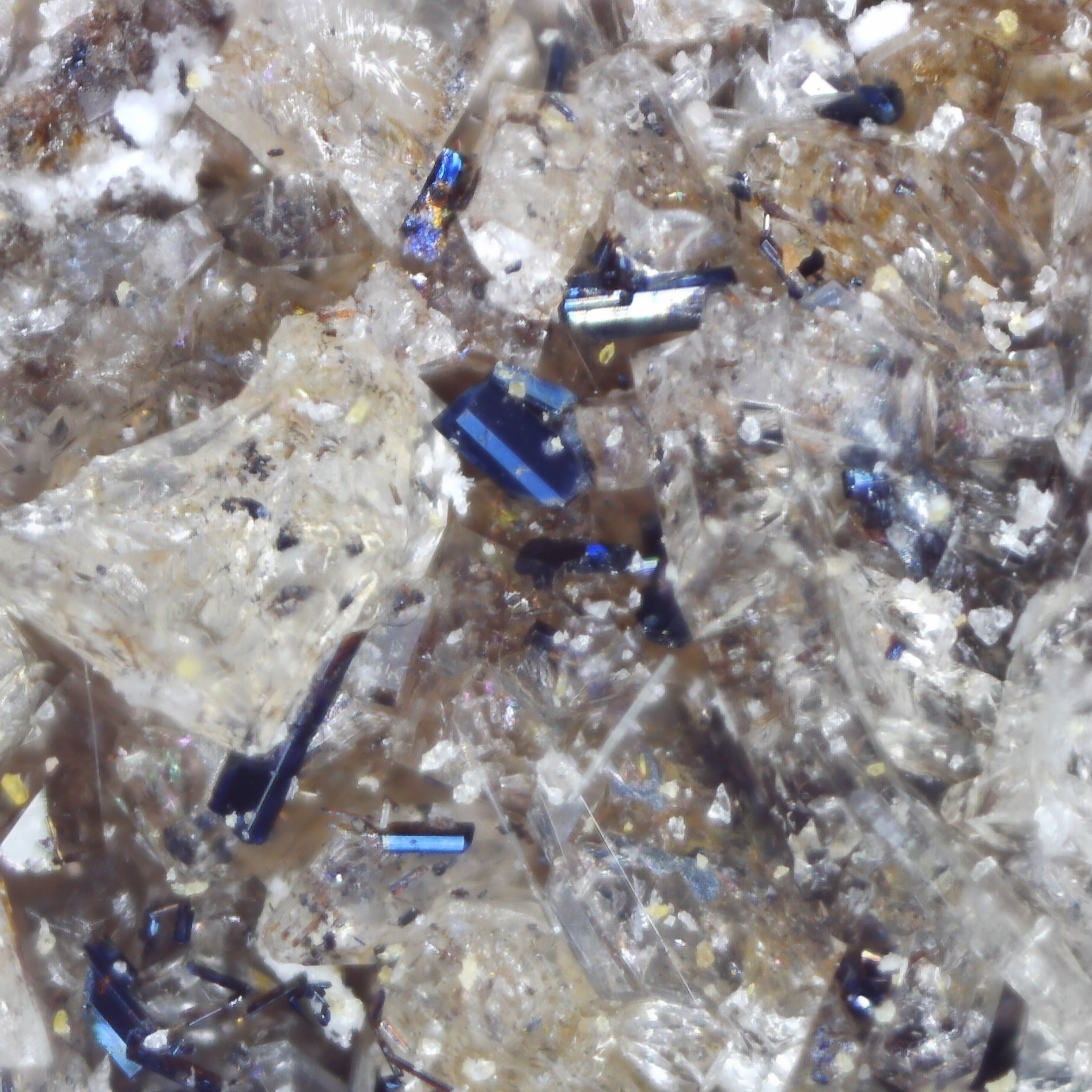 pseudobrookite and topaz from niveligsberg, germany