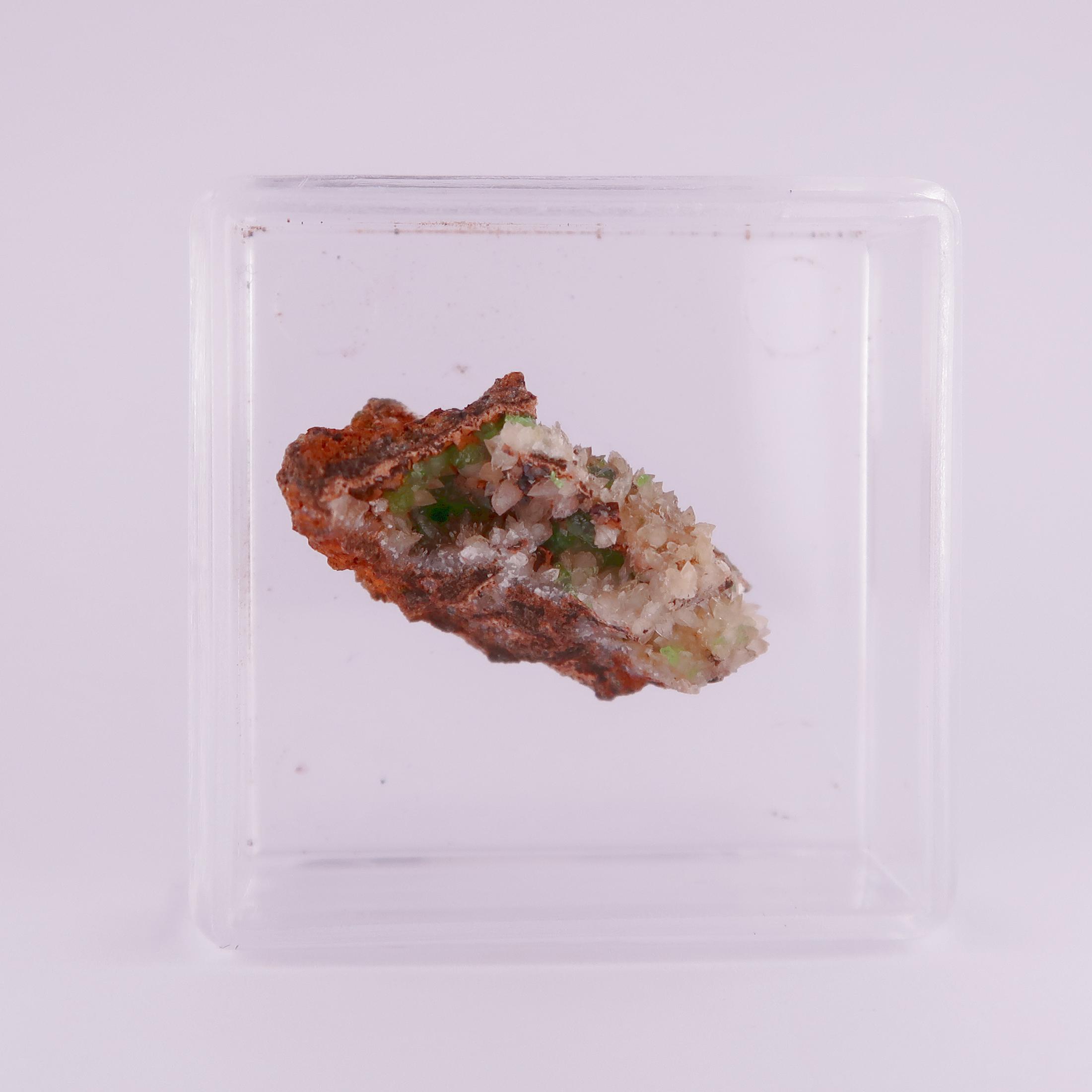 adamite ni and calcite from km 3 mines, greece