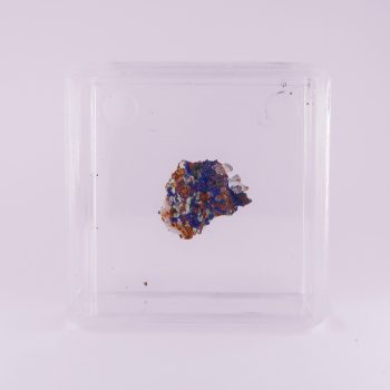 agardite, azurite, and calcite from christiana mine, greece