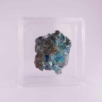 anglesite, linarite, and serpierite from meadowfoot smelter, scotland #1 15.5x10.7x6.5mm