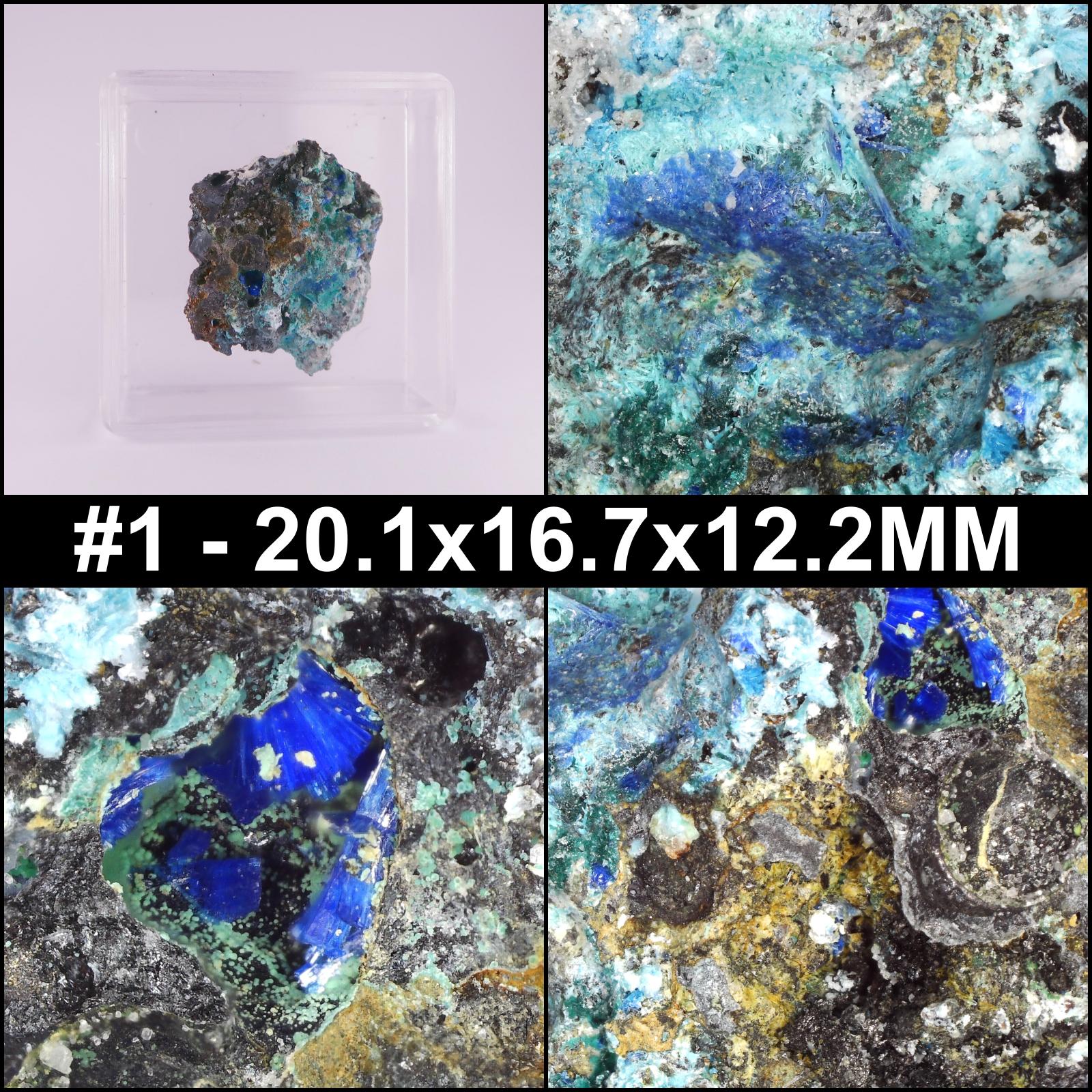 anglesite, linarite, and serpierite from meadowfoot smelter, scotland #1 15.5x10.7x6.5mm