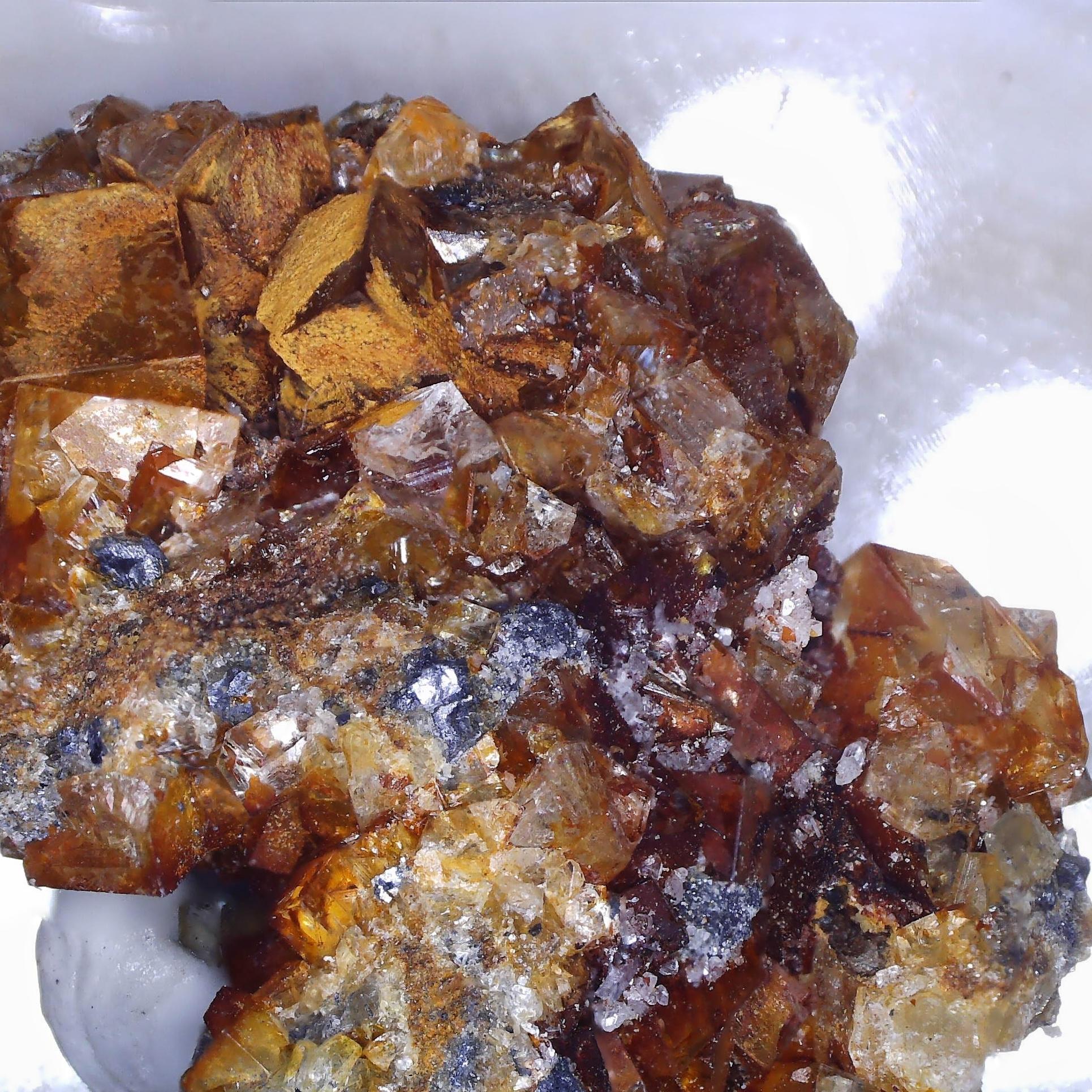 cerussite and fluorite from hilton mine, cumbria
