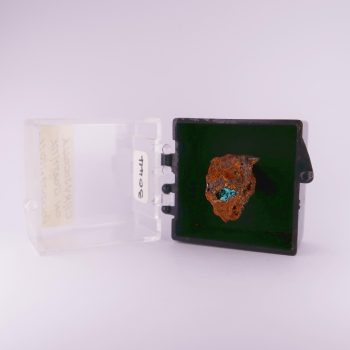 chrysocolla on goethite from red gill mine, cumbria