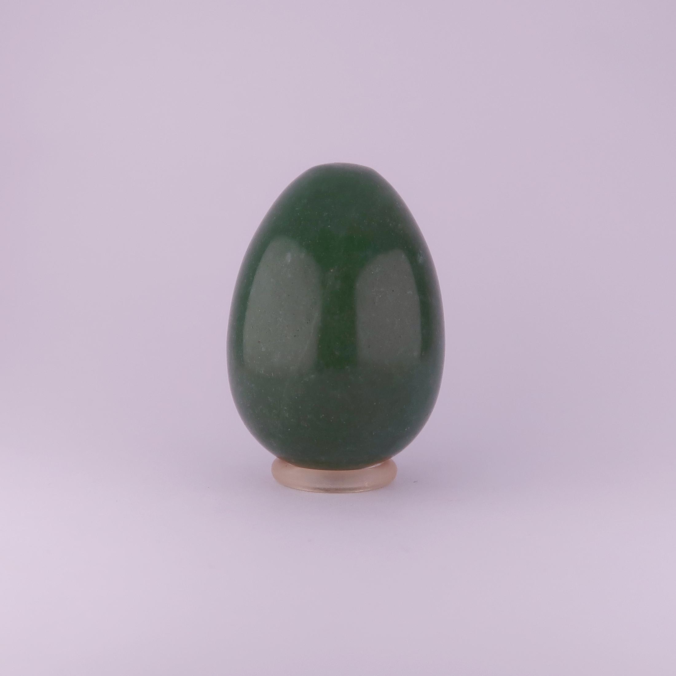 aventurine egg carvings (green)