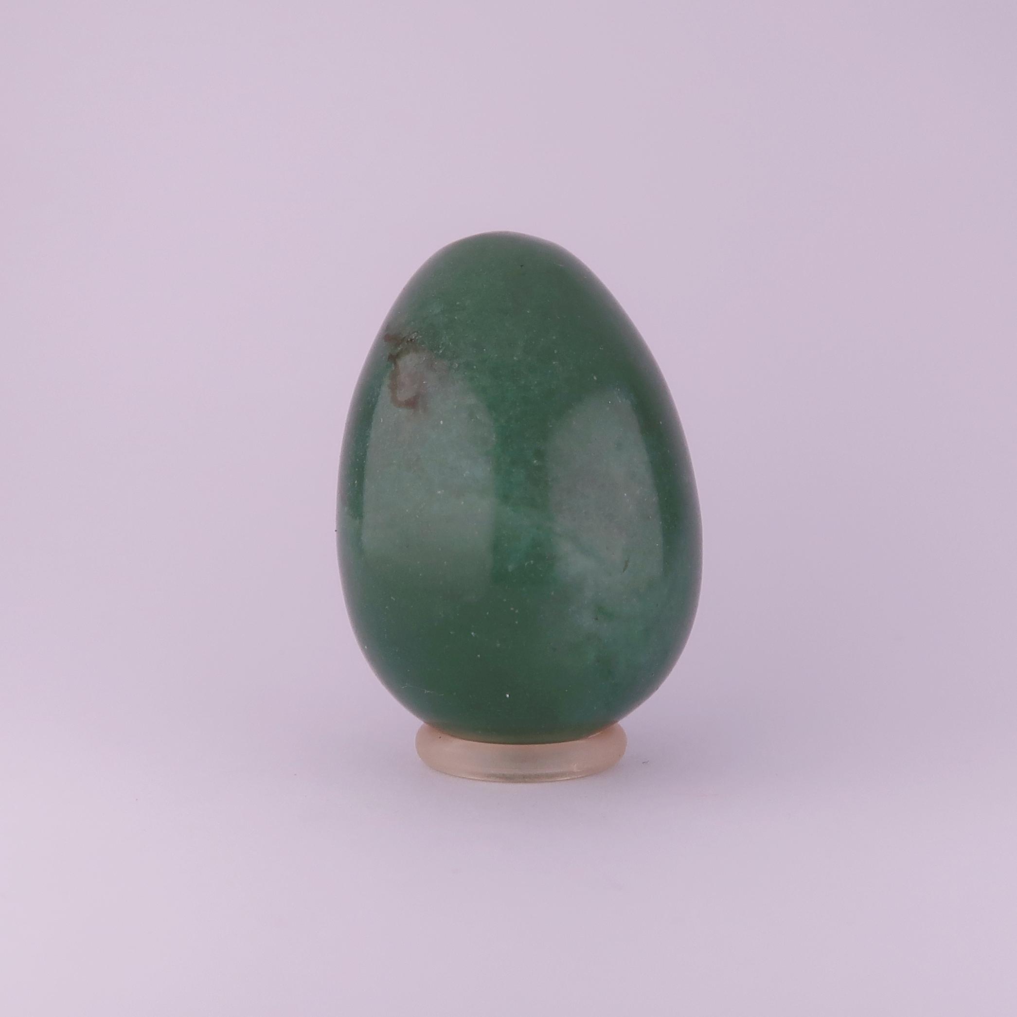 aventurine egg carvings (green)