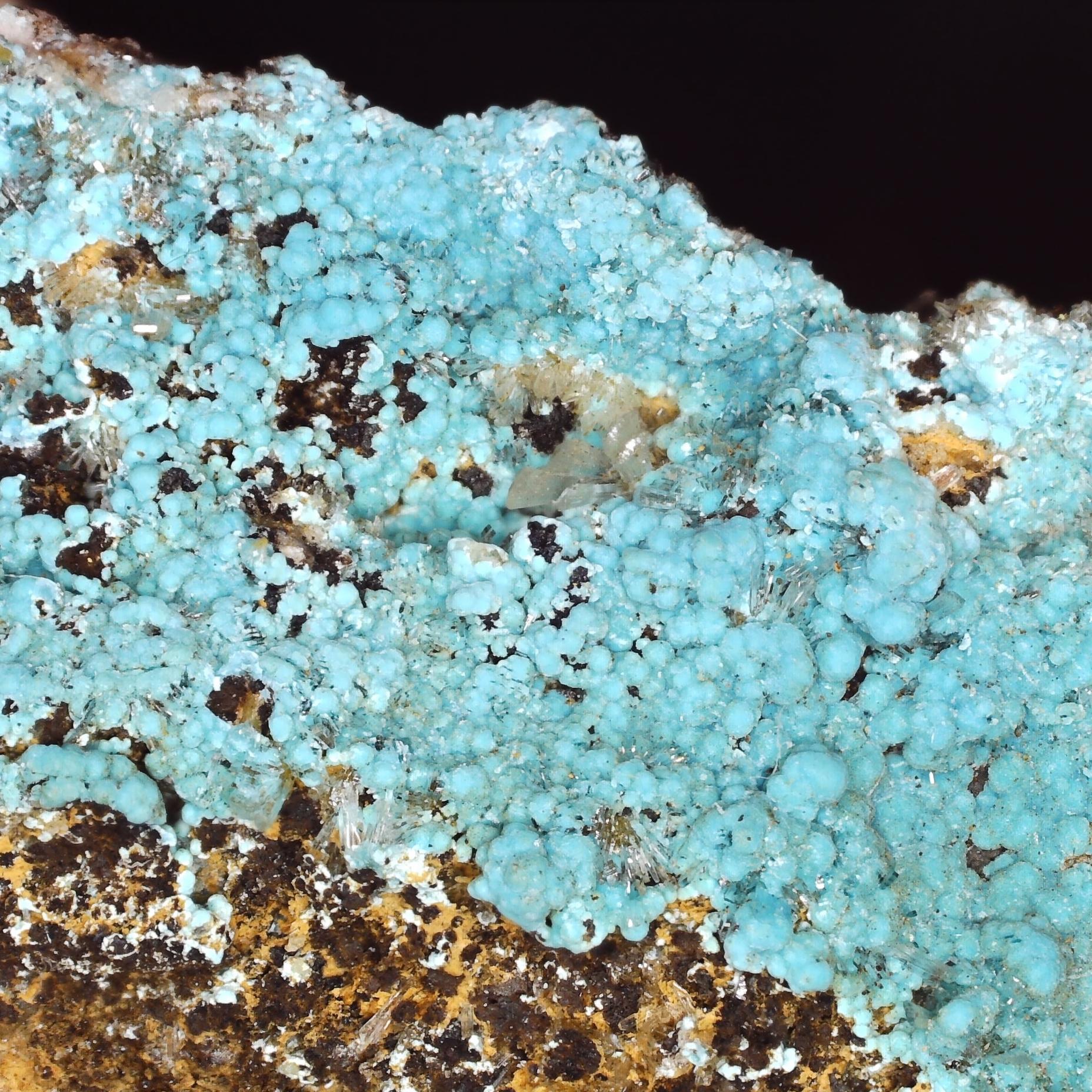hemimorphite and rosasite from roughton gill, cumbria
