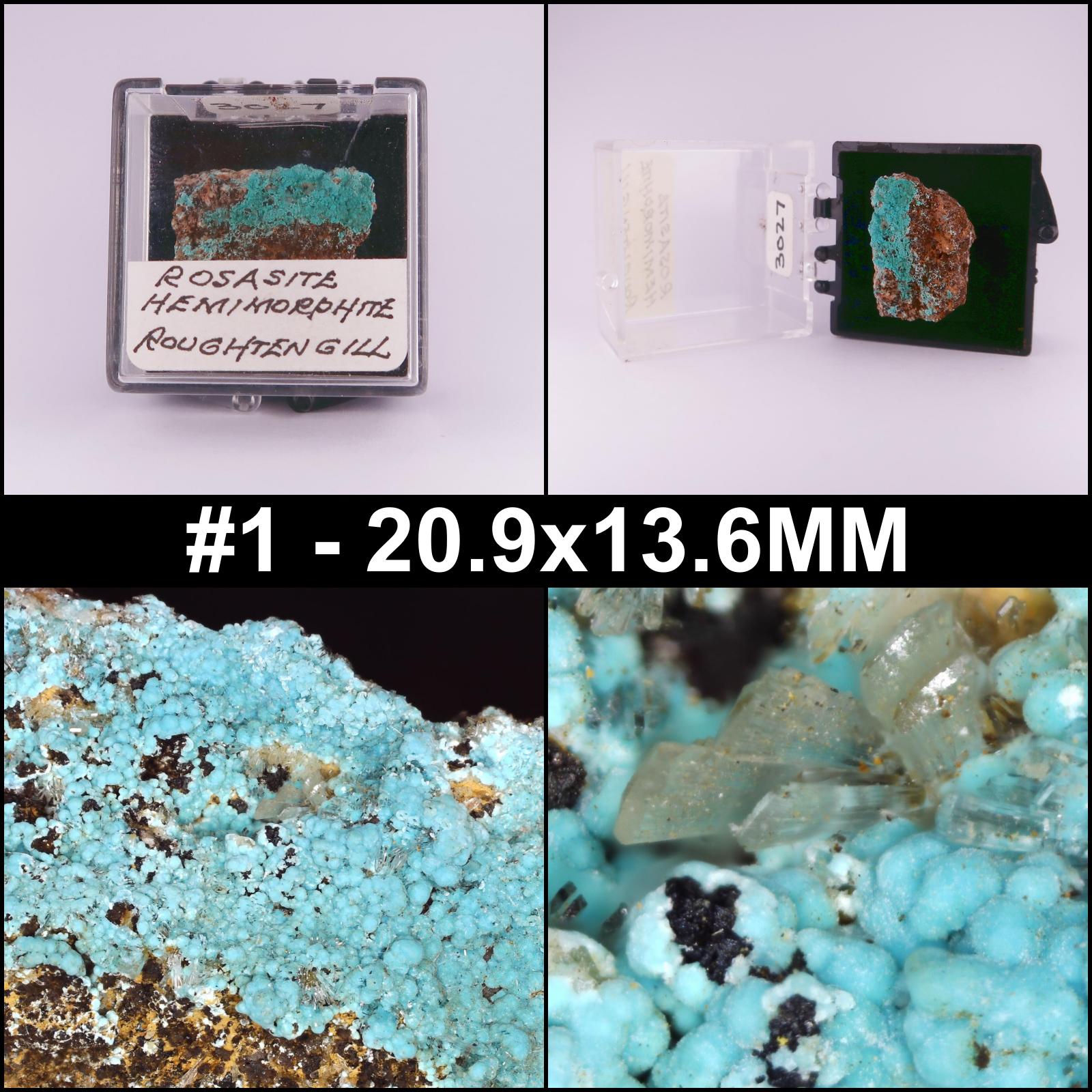 hemimorphite and rosasite from roughton gill, cumbria