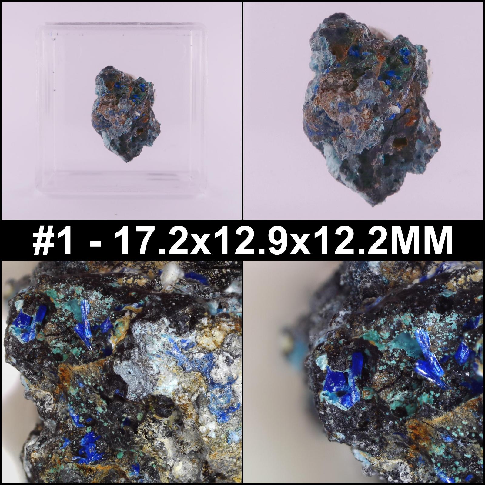 langite, linarite, and serpierite from meadowfoot smelter, scotland #1 16.2x14.1x12.2mm