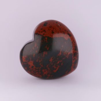 obsidian heart carvings (mahogany) 40 45mm wide, 1pc