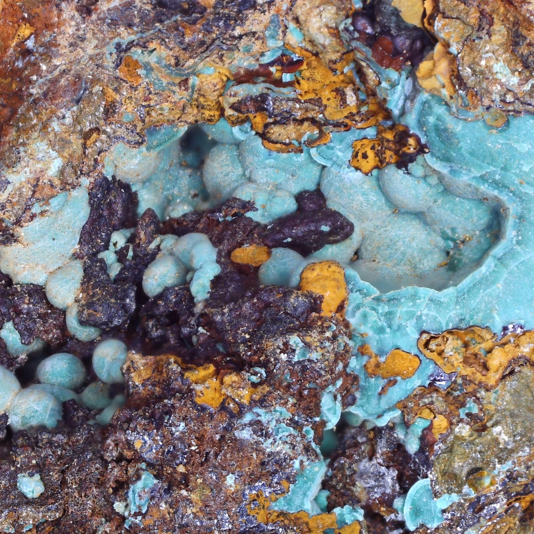 malachite from penberthy croft mine, cornwall