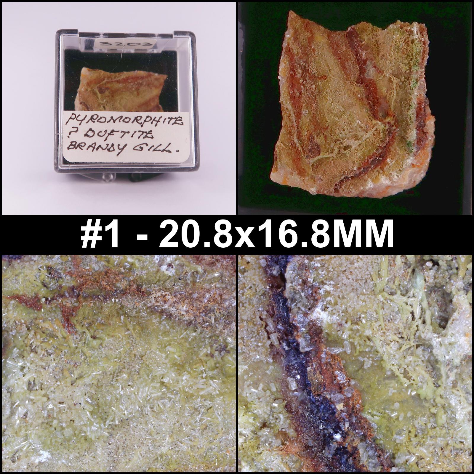 pyromorphite from brandy gill mine, cumbria