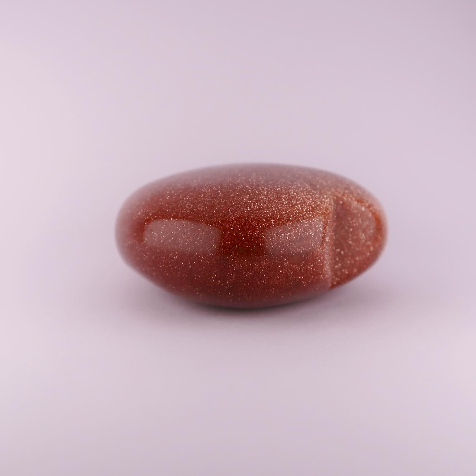 goldstone glass heart carvings (red)