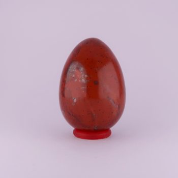 jasper egg carvings (red)