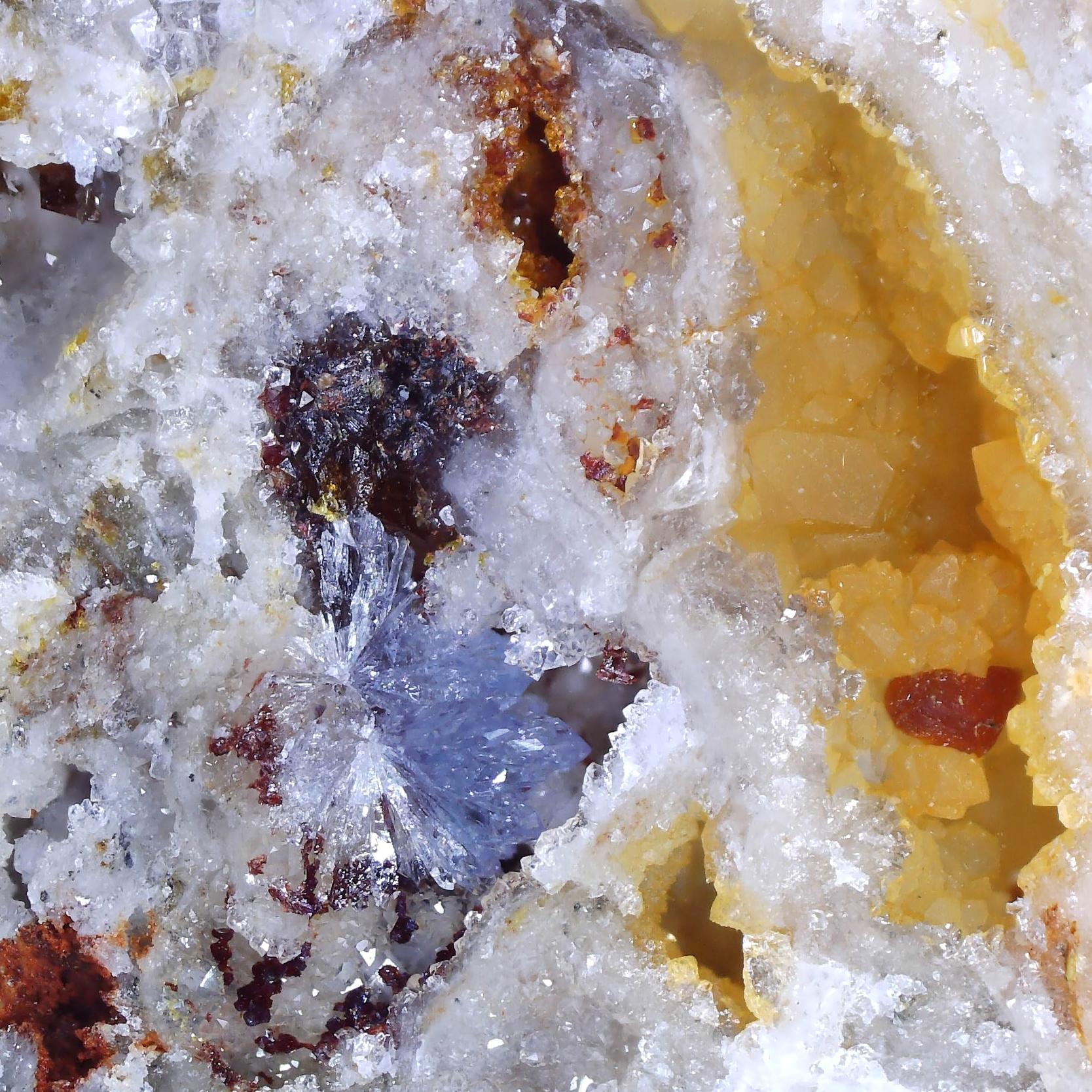 scorodite and carminite from ste barbe vein, france