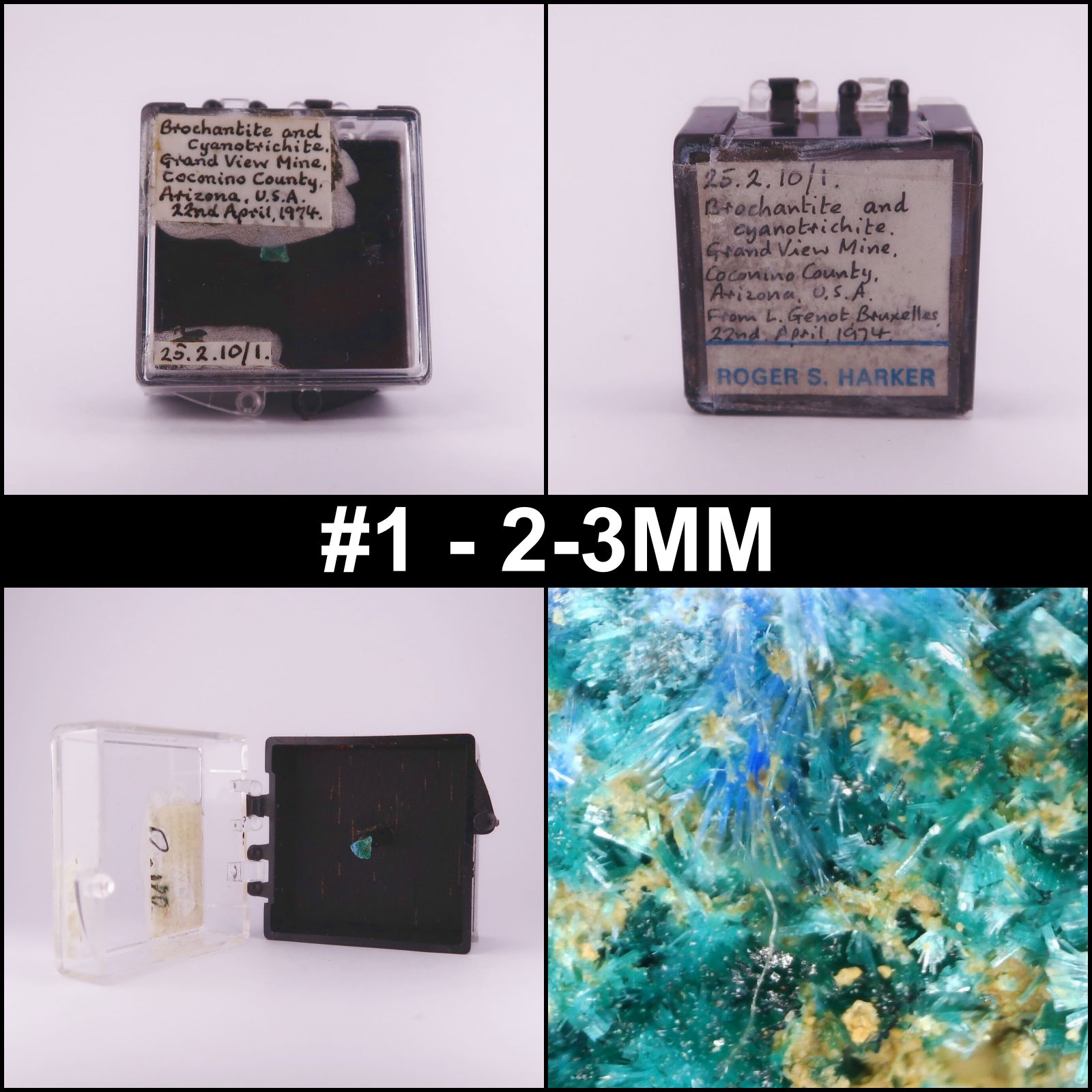 brochantite and cyanotrichite from grand view mine, usa