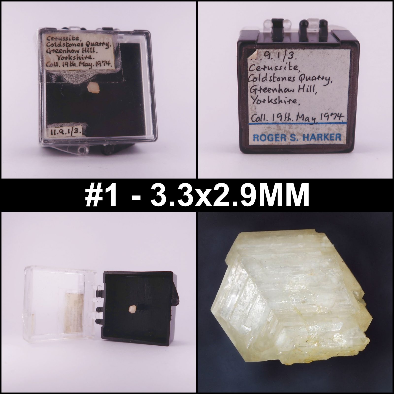 cerussite from coldstones quarry, north yorkshire