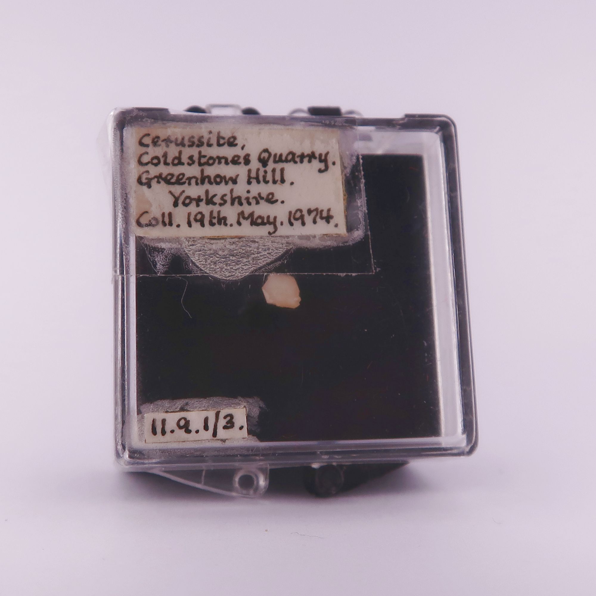 cerussite from coldstones quarry, north yorkshire