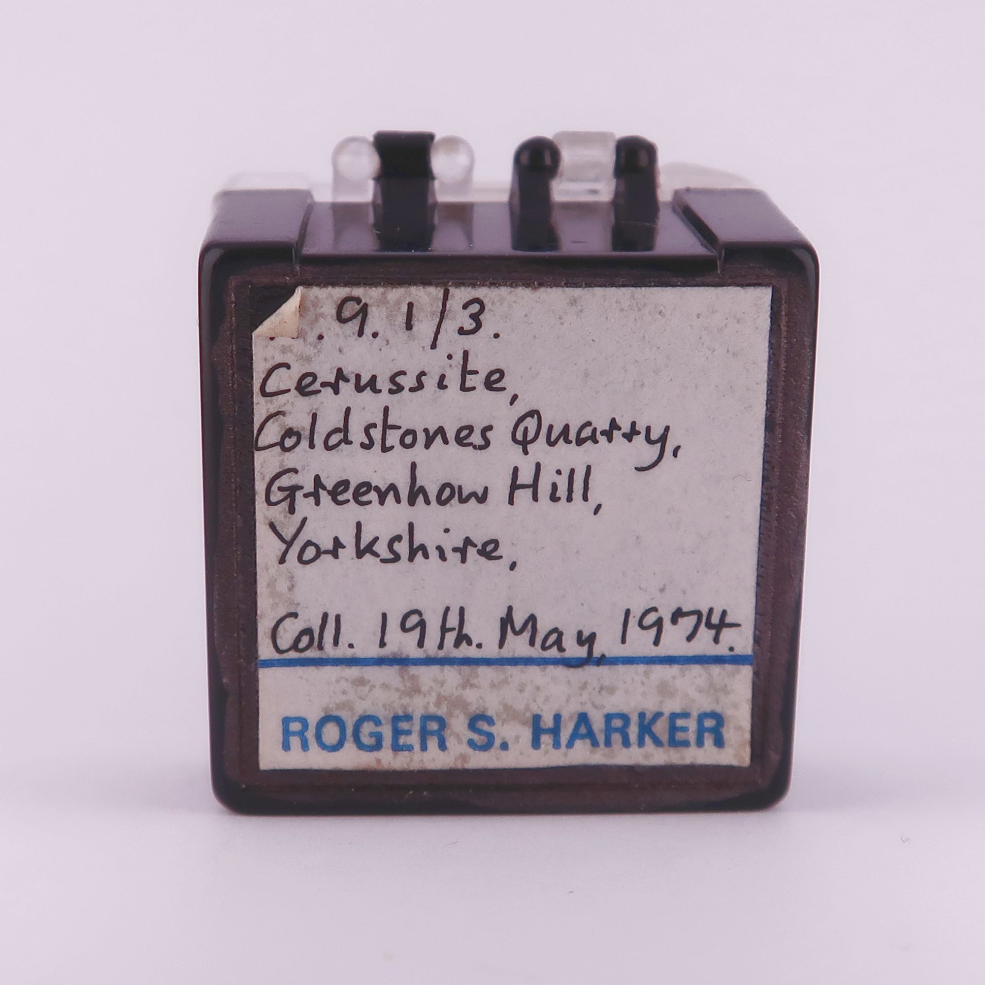 cerussite from coldstones quarry, north yorkshire