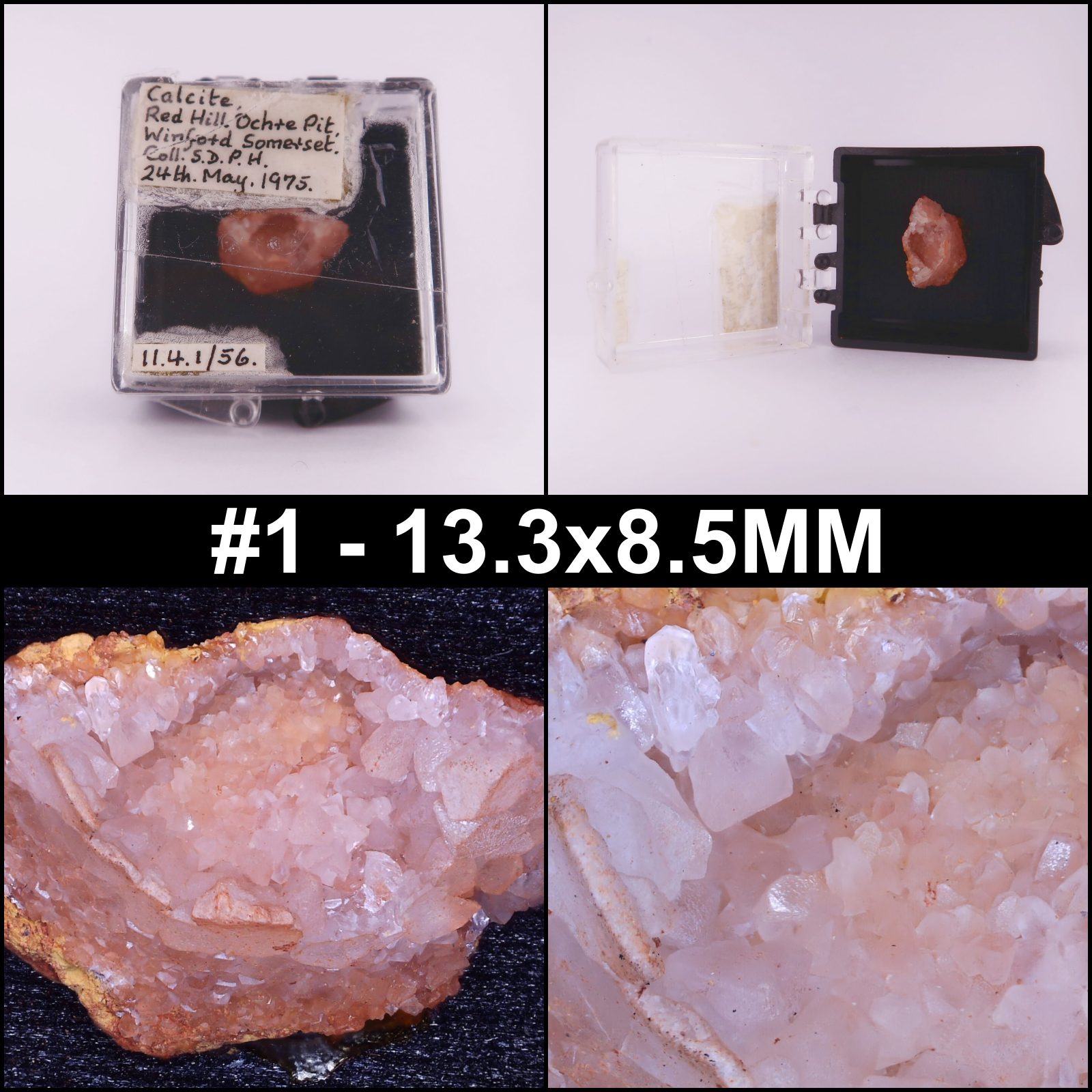 calcite from red hill ochre pit, north somerset