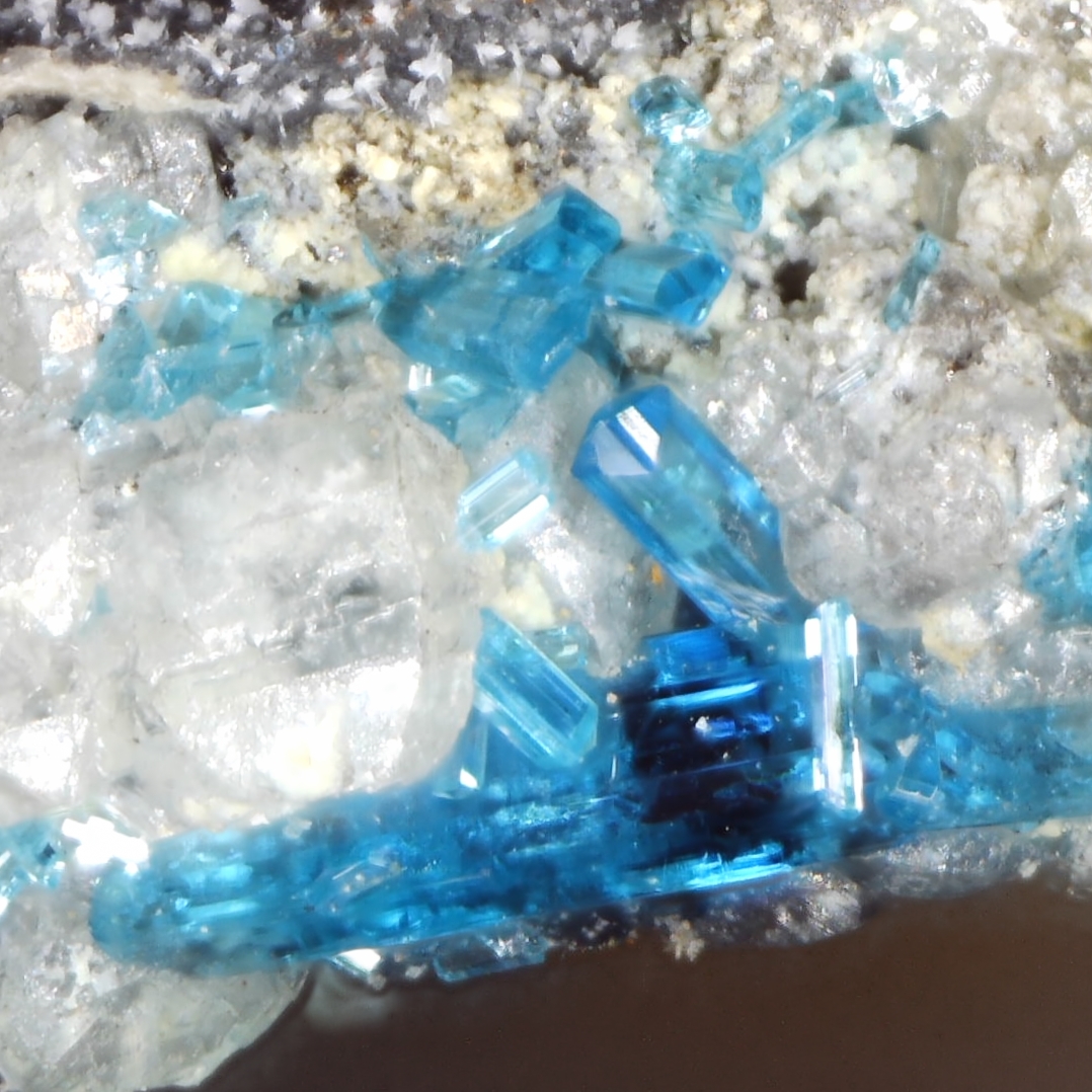 Caledonite and Cerussite from Red Gill Mine, Cumbria