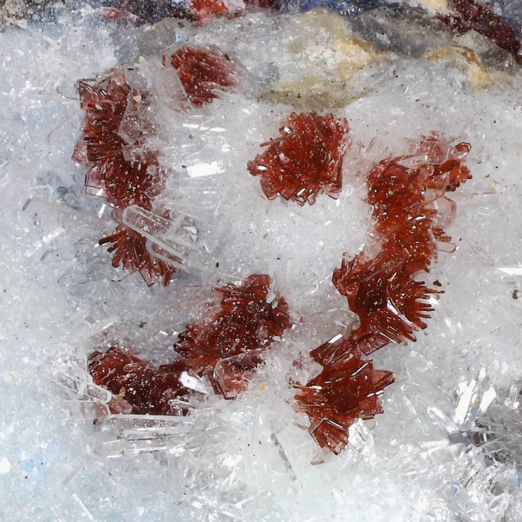 erythrite and gypsum from hauskogel, austria
