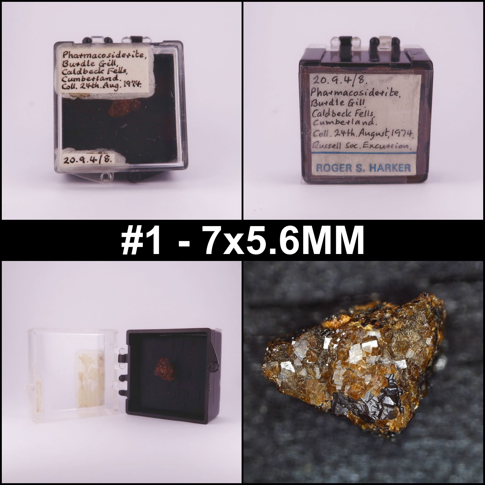 pharmacosiderite from burdell gill, cumbria