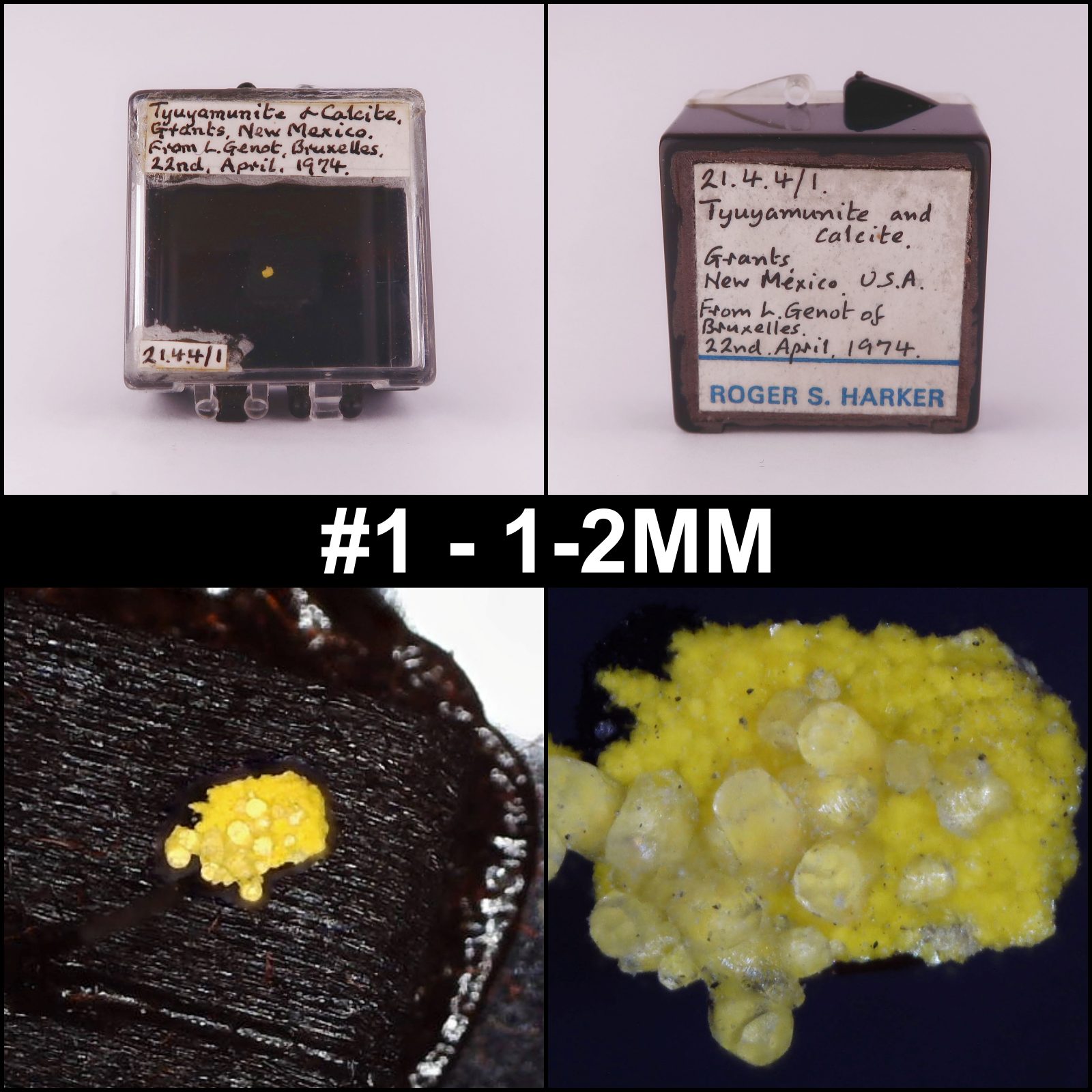 tyuyamunite and calcite from grants mining district, usa