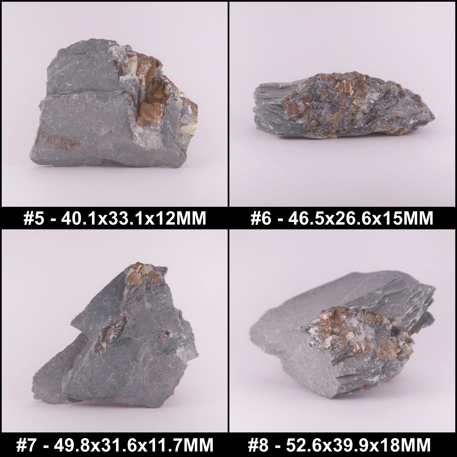 pyrite in slate from dorothea quarry, wales