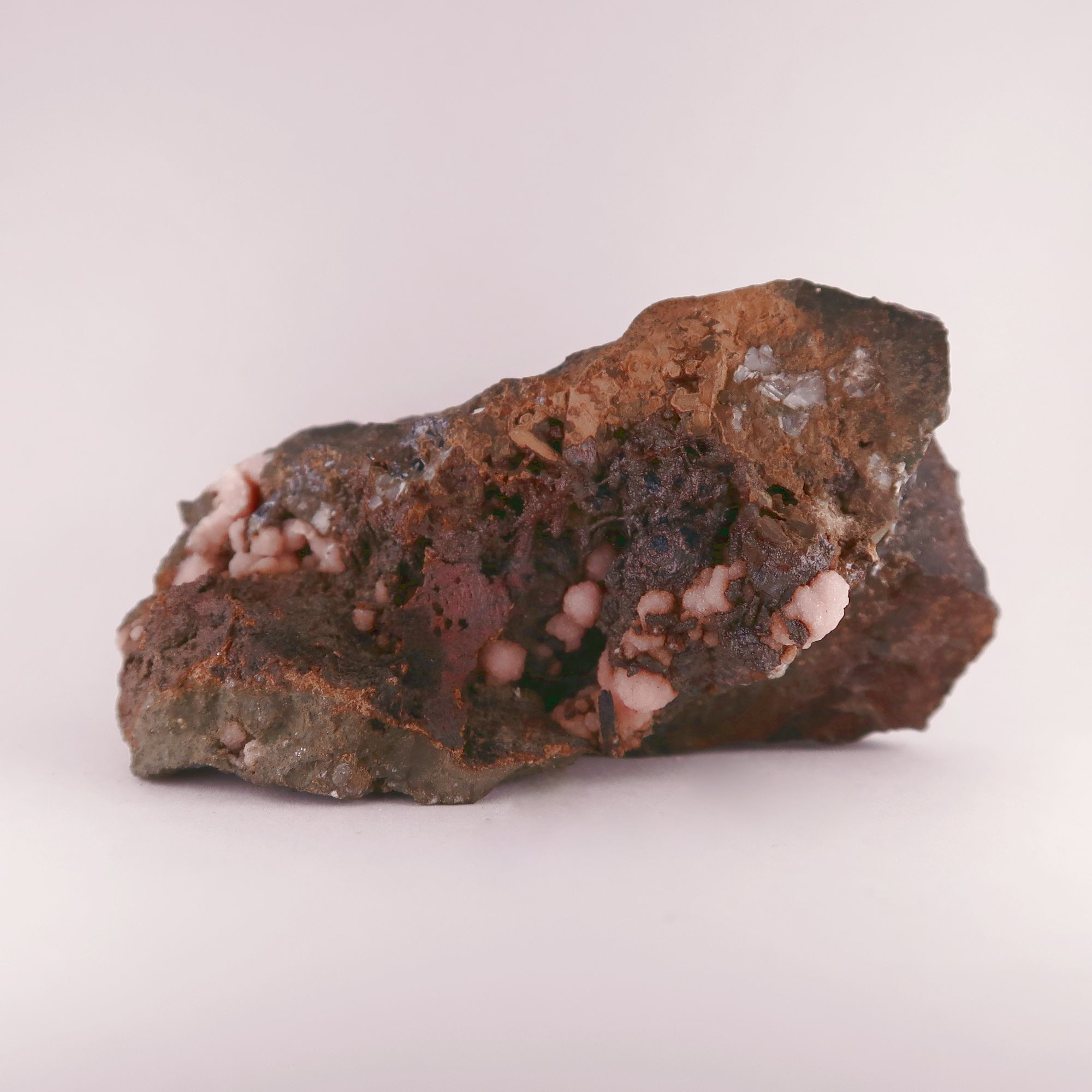 rhodochrosite and galena from potosí mine, mexico