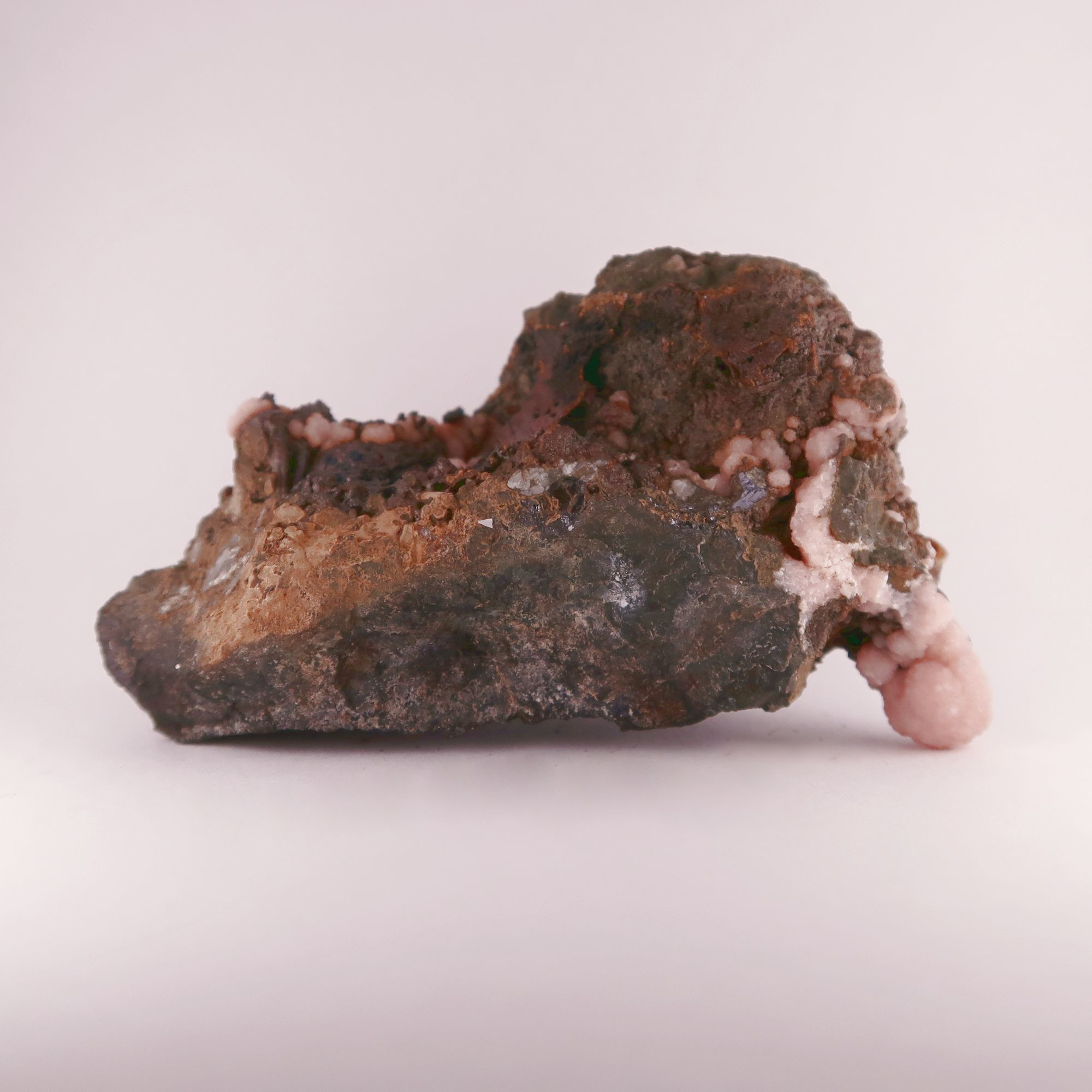 rhodochrosite and galena from potosí mine, mexico