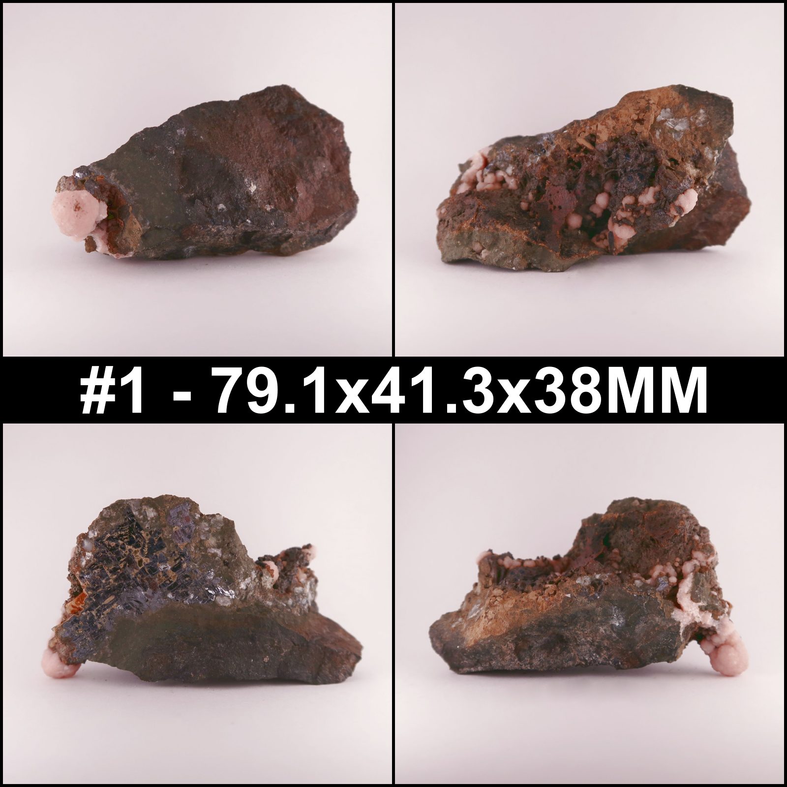 rhodochrosite and galena from potosí mine, mexico