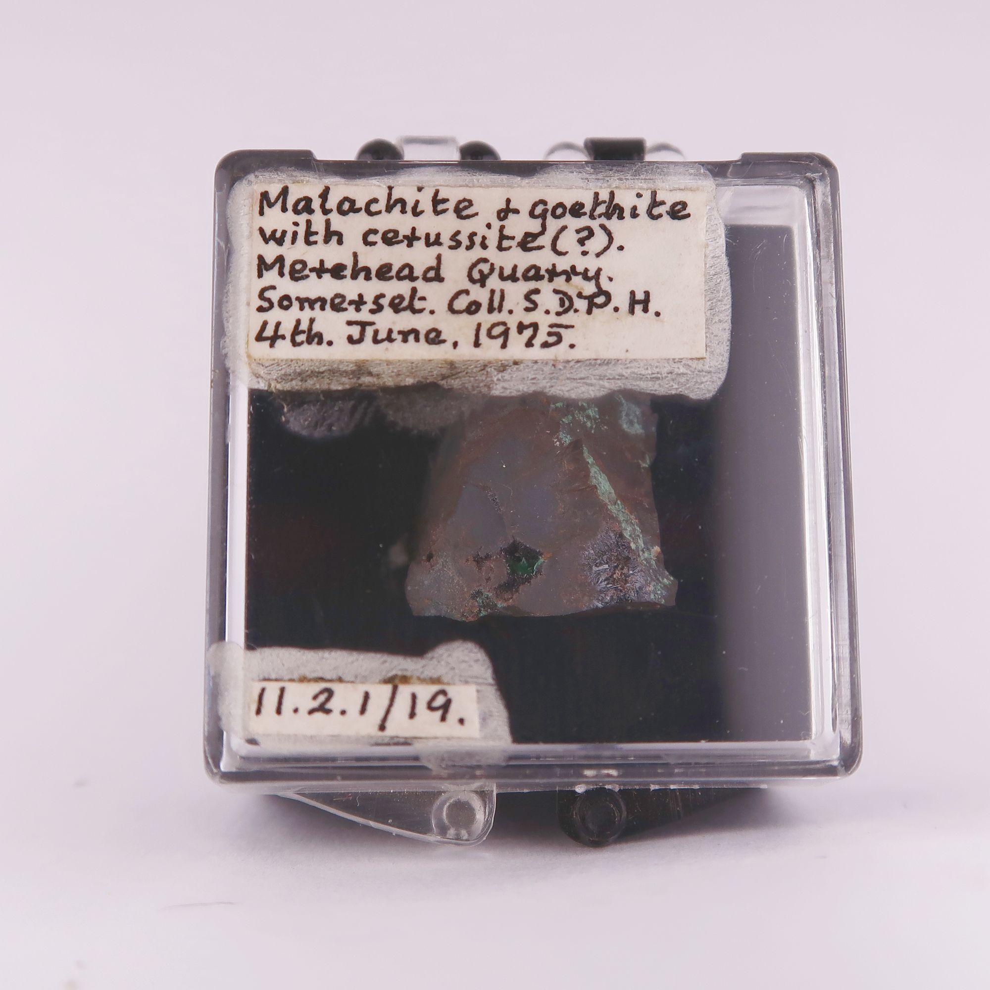 malachite and goethite from torr works quarry, somerset